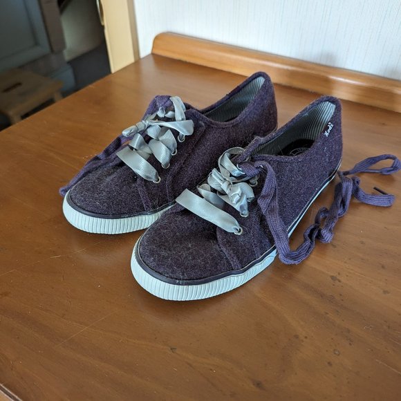 Purple Keds - Womens 8 - wool blend sneakers - Picture 5 of 11